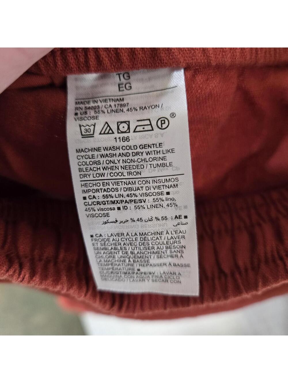 Old Navy High Rise Linen Blend Shorts Women's XL Terracotta Coastal Grandma NWT - Picture 6 of 7